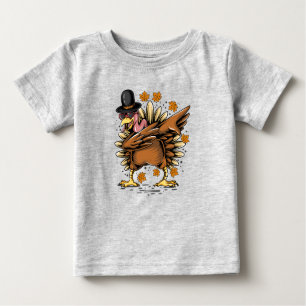 Thanksgiving Day Turkey Dancing Dabbing Style Baby T-Shirt