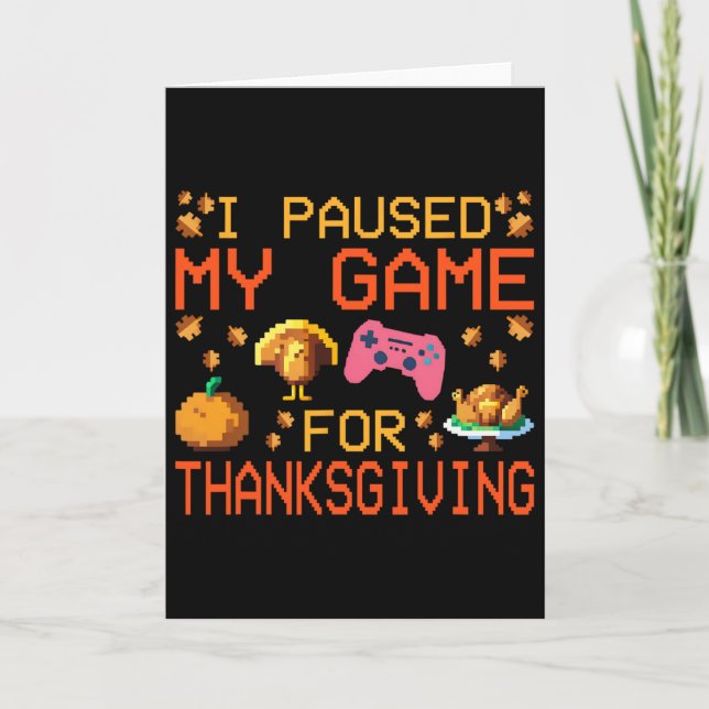 Thanksgiving Day Turkey Eat Pizza Instead Sign Fun Card (Front)