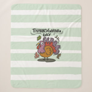 Thanksgiving Day- Turkey Sherpa Blanket