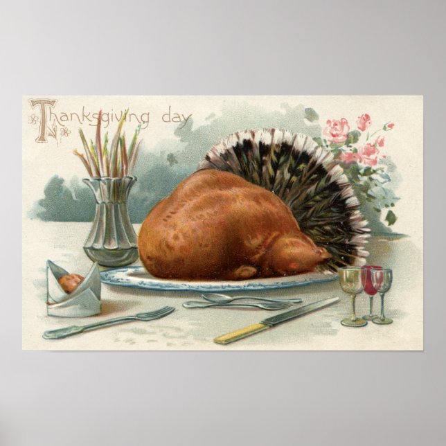 Thanksgiving DayA Dressed Turkey for Dinner Poster (Front)