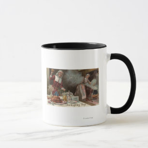 Thanksgiving DayPilgrim Dinner Scene Mug