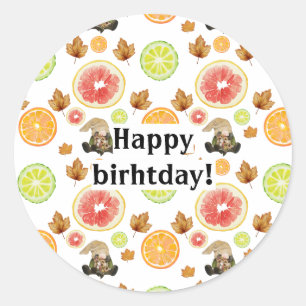 Thanksgiving Decor Fall Farmhouse Classic Round Sticker
