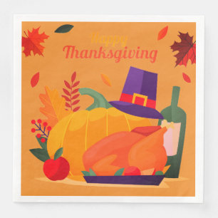 Thanksgiving Decoration Celebration Napkin