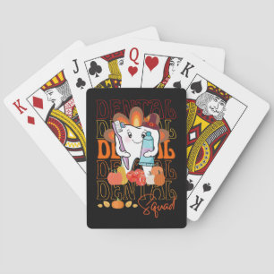 Thanksgiving Dental Squad Festive Dental Team  Playing Cards
