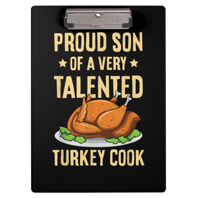 Thanksgiving Design for a Son of a Turkey Cook Clipboard (Front)