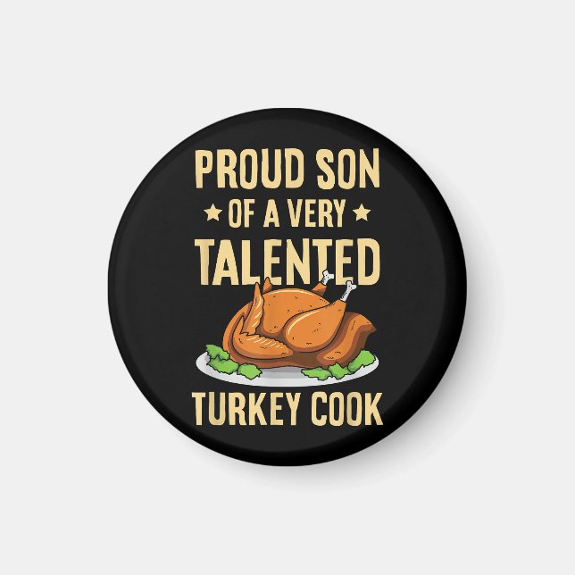 Thanksgiving Design for a Son of a Turkey Cook Magnet (Front)