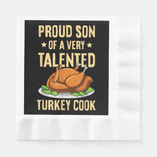 Thanksgiving Design for a Son of a Turkey Cook Napkin