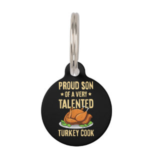 Thanksgiving Design for a Son of a Turkey Cook Pet Tag