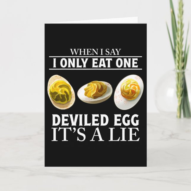Thanksgiving Deviled Eggs Food Funny Saying Salad  Card (Front)