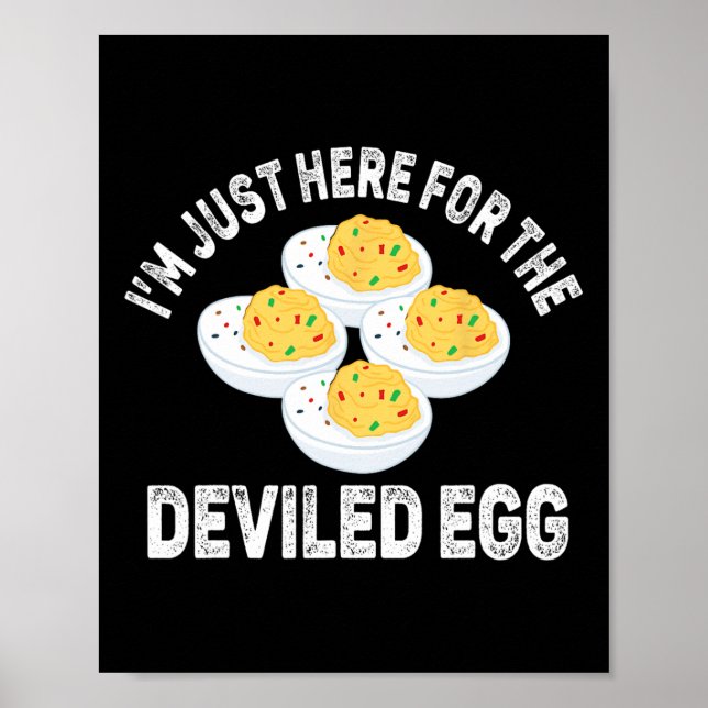 Thanksgiving Deviled Eggs I'm Just Here For The De Poster (Front)