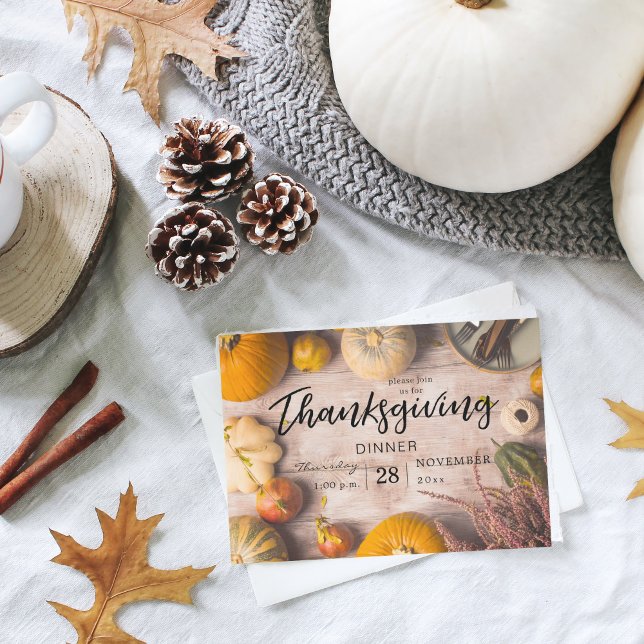 Thanksgiving Dinner Feast Pumpkin Invitation (Creator Uploaded)