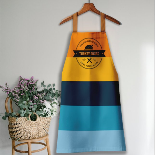Thanksgiving Dinner Funny Turkey Personalised Apron (Creator Uploaded)