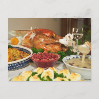 Thanksgiving Dinner Holiday Postcard