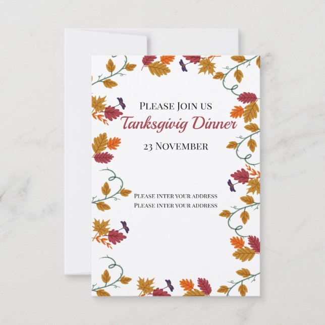 Thanksgiving Dinner Invitation (Front)