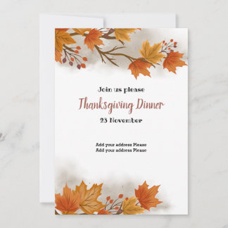 Thanksgiving dinner Invitation