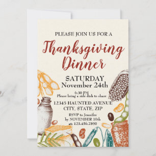 Thanksgiving Dinner Invitation