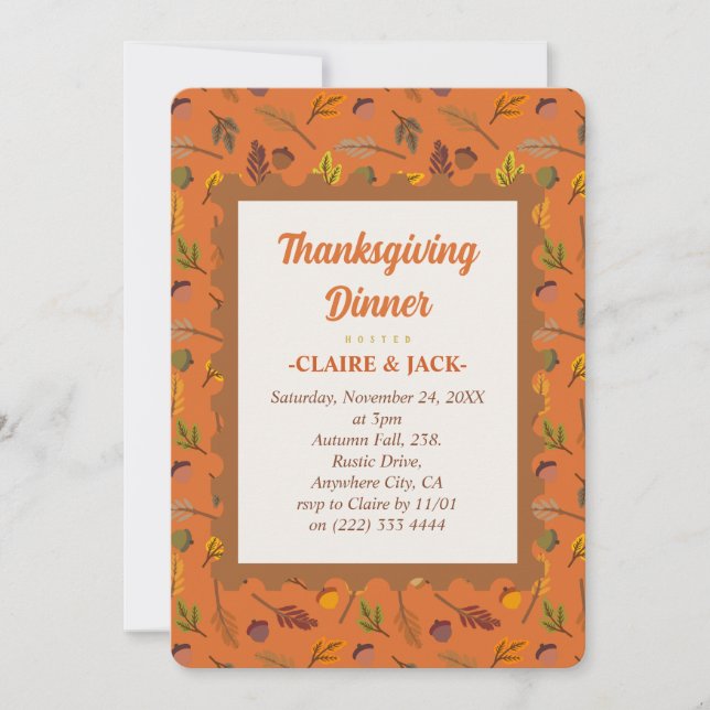 Thanksgiving Dinner Invitation (Front)