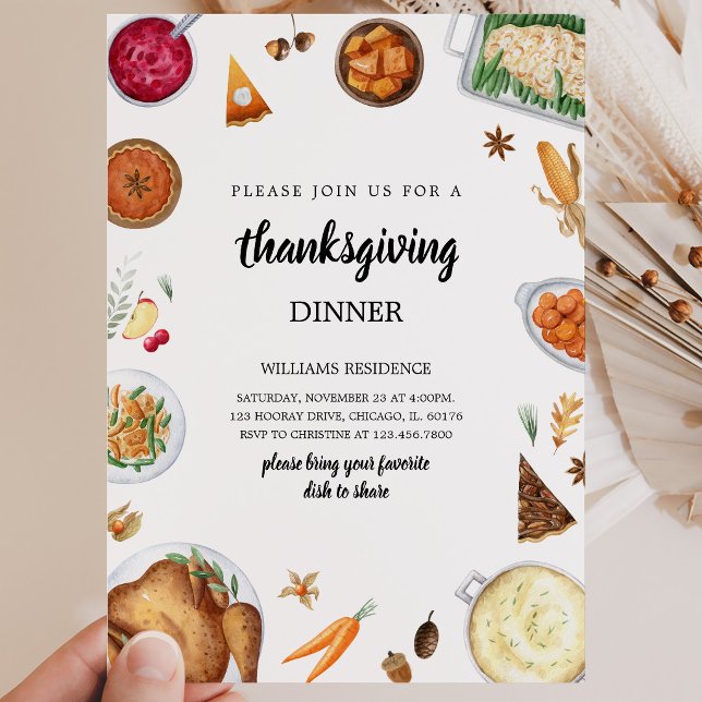 Thanksgiving Dinner Invitation (Creator Uploaded)
