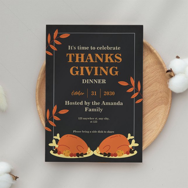 Thanksgiving Dinner Invitation (Creator Uploaded)