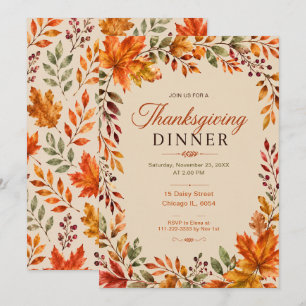 Thanksgiving Dinner Invitation