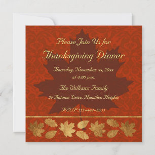 Thanksgiving Dinner Invitation
