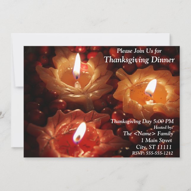 Thanksgiving Dinner Invitation (Front)