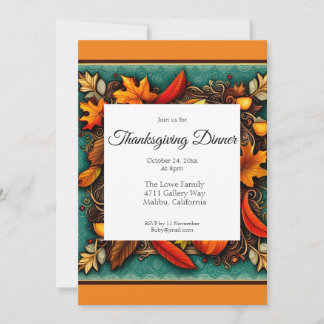 Thanksgiving Dinner Invitation