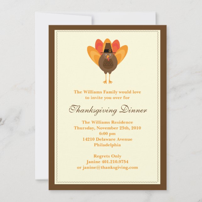 Thanksgiving Dinner Invitation (Front)