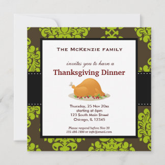 Thanksgiving dinner invitation