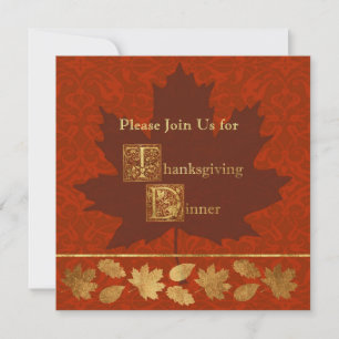 Thanksgiving Dinner Invitation