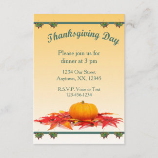 Thanksgiving Dinner Invitation