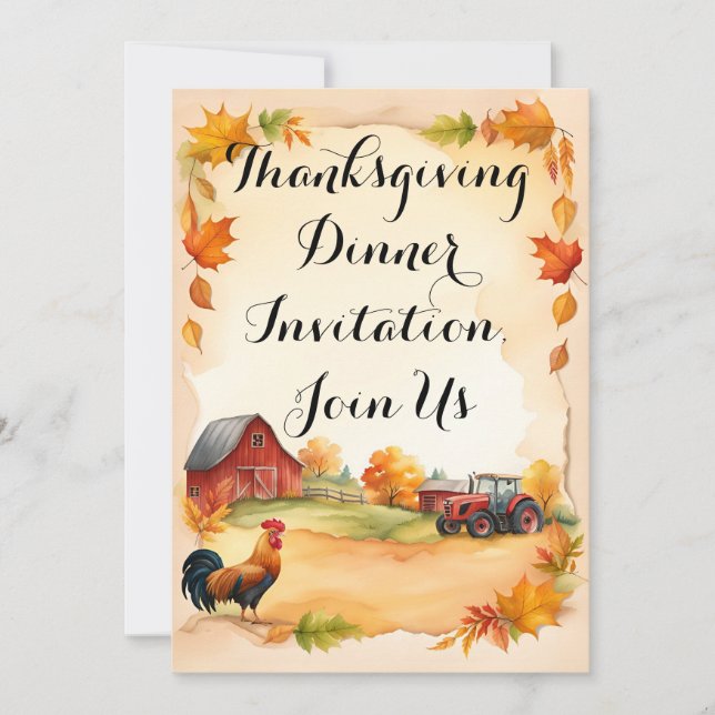  Thanksgiving Dinner Invitation, Join Us Invitation (Front)
