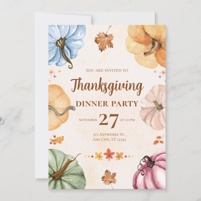 Thanksgiving Dinner Invitation - Let’s Gather Pump (Front)