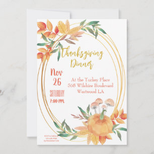 Thanksgiving Dinner Invitation Template