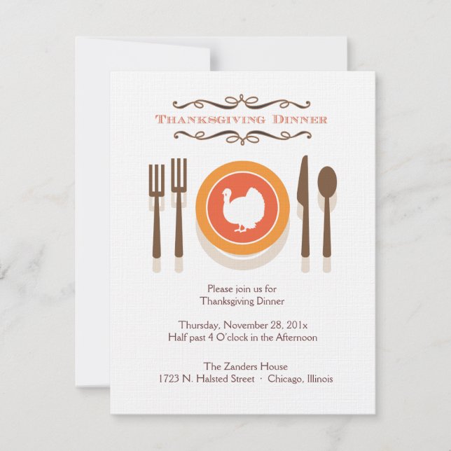 Thanksgiving Dinner Invitations (Front)