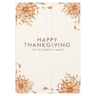 Thanksgiving Dinner Invite Boho Theme Tablecloth