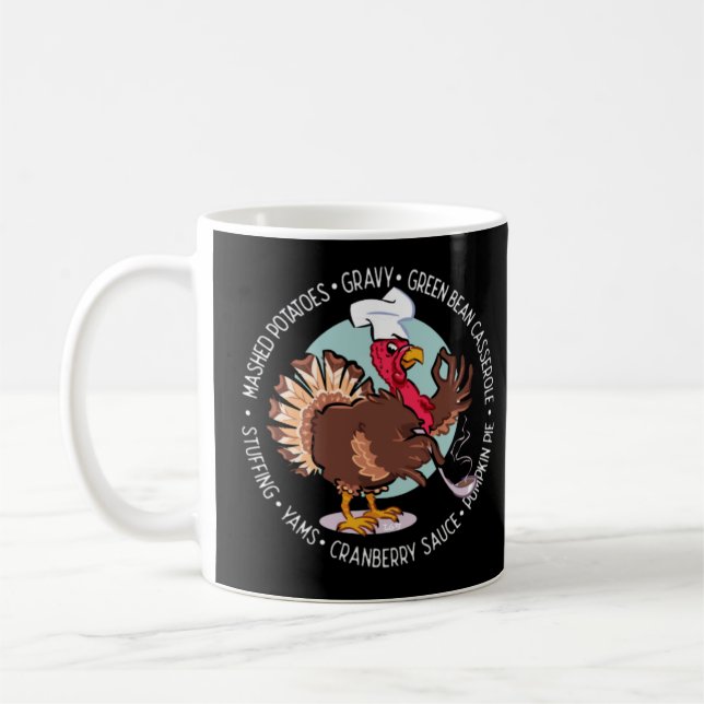 THANKSGIVING DINNER IS SERVED funny thanksgiving Coffee Mug (Left)