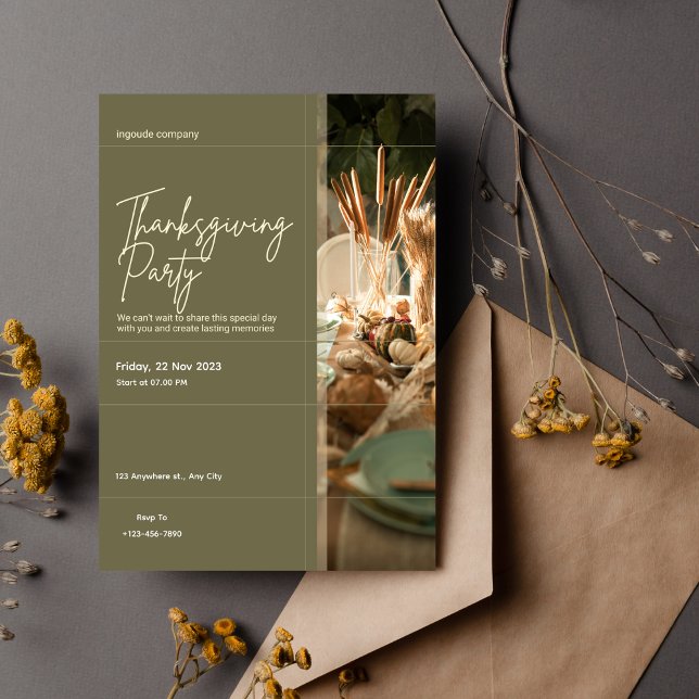 Thanksgiving Dinner  Let's Give Thanks Invitation (Creator Uploaded)