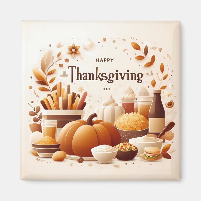 Thanksgiving Dinner Magnet (Front)