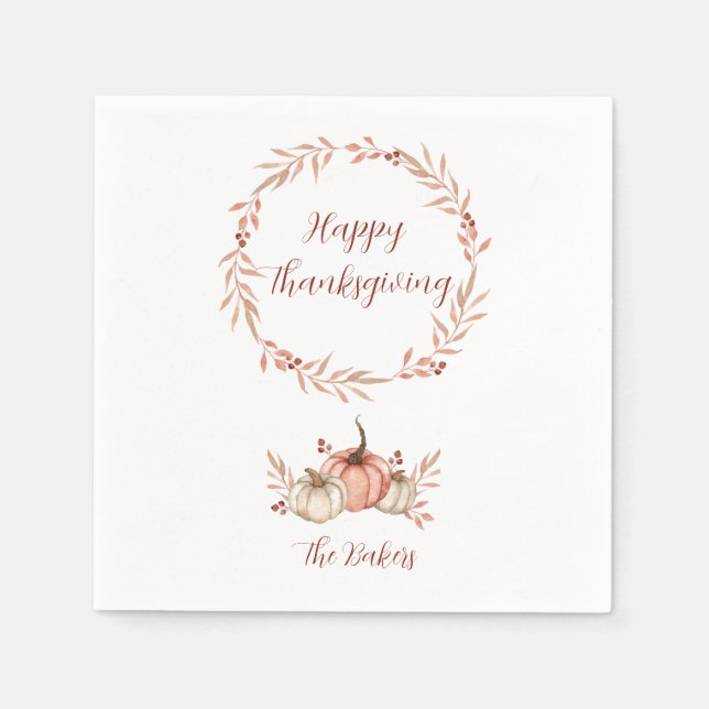 Thanksgiving Dinner Napkin Pumpkin Spice (Front)