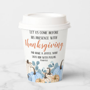 Thanksgiving Dinner Party Bible Verse Paper Cups