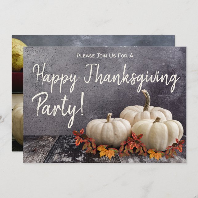 Thanksgiving Dinner Party Invitation (Front/Back)