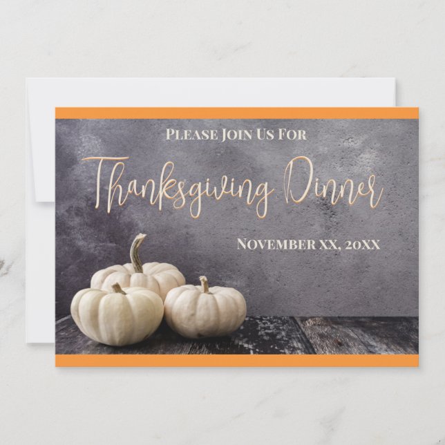 Thanksgiving Dinner Party  Invitation (Front)