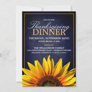 Thanksgiving Dinner Party Invitations