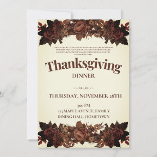 Thanksgiving Dinner Party – You're Invited Invitation