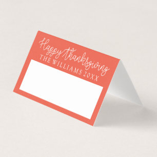 Thanksgiving Dinner Place Card