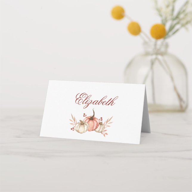 Thanksgiving Dinner Place Card Pumpkin Spice (Front)