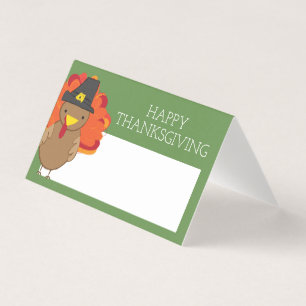 Thanksgiving Dinner Place Card Turkey Doodle