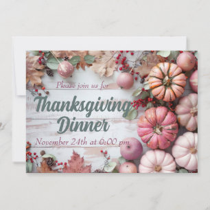 Thanksgiving Dinner Pumpkin Invitation