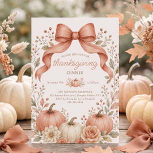 Thanksgiving Dinner Pumpkin Invitation